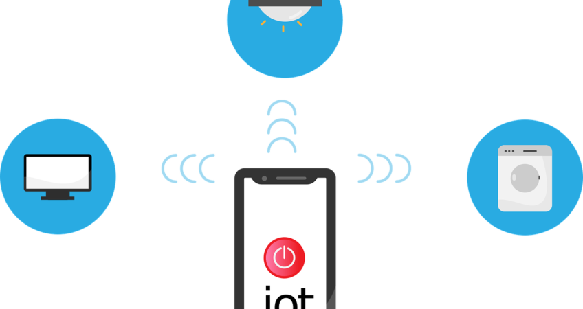 Free internet of things iot network vector