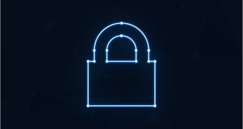 Free padlock neon cybersecurity vector