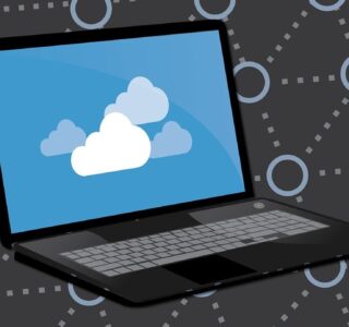 Free cloud computer backup illustration