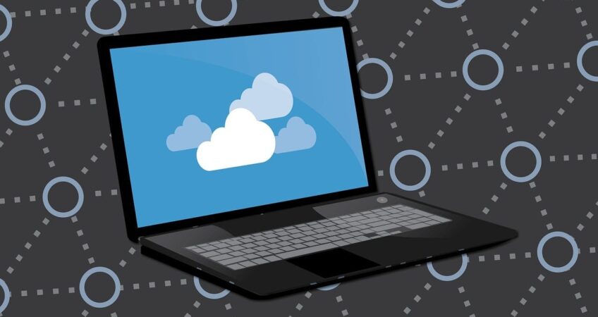 Free cloud computer backup illustration